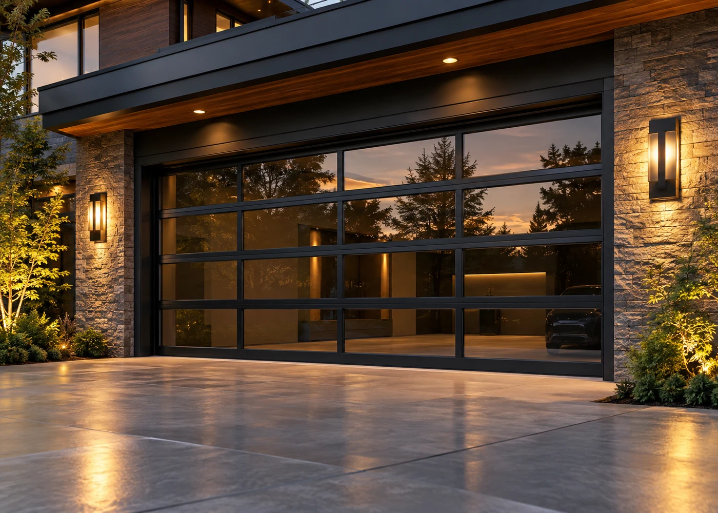 Premium garage door detail